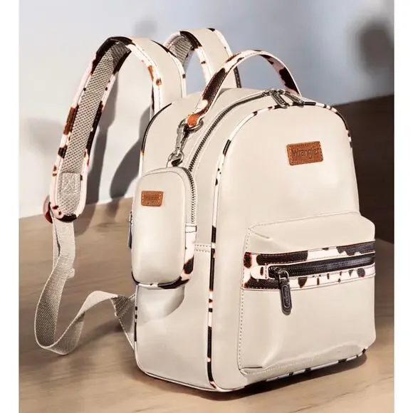 Wrangler | Bags | Wrangler Tan Cow Print Backpack W Coin  display picture 3